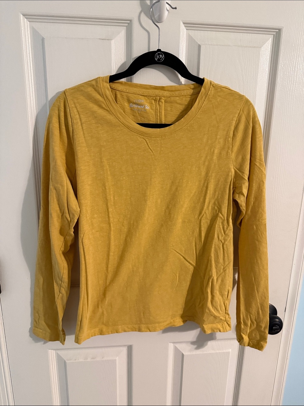 J. Crew Women's Long Sleeve Crewneck Top - Mustard Yellow
